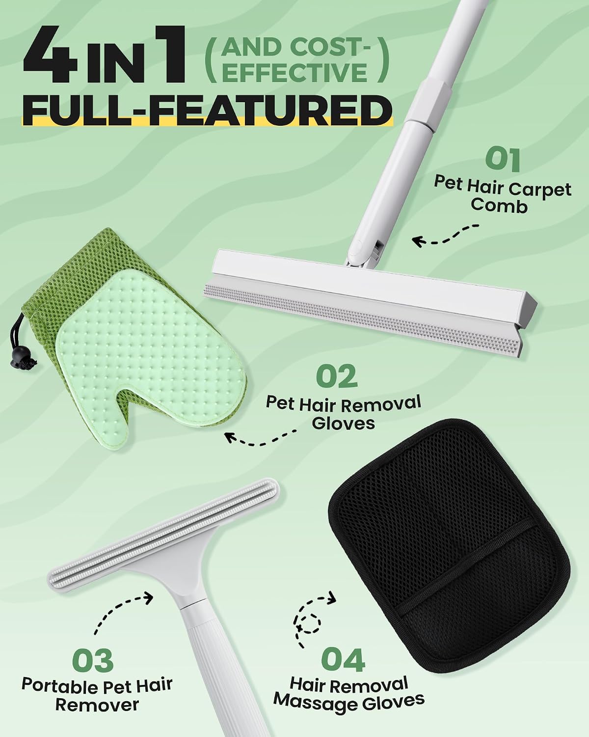 4-in-1 pet hair remover kit product detail 9