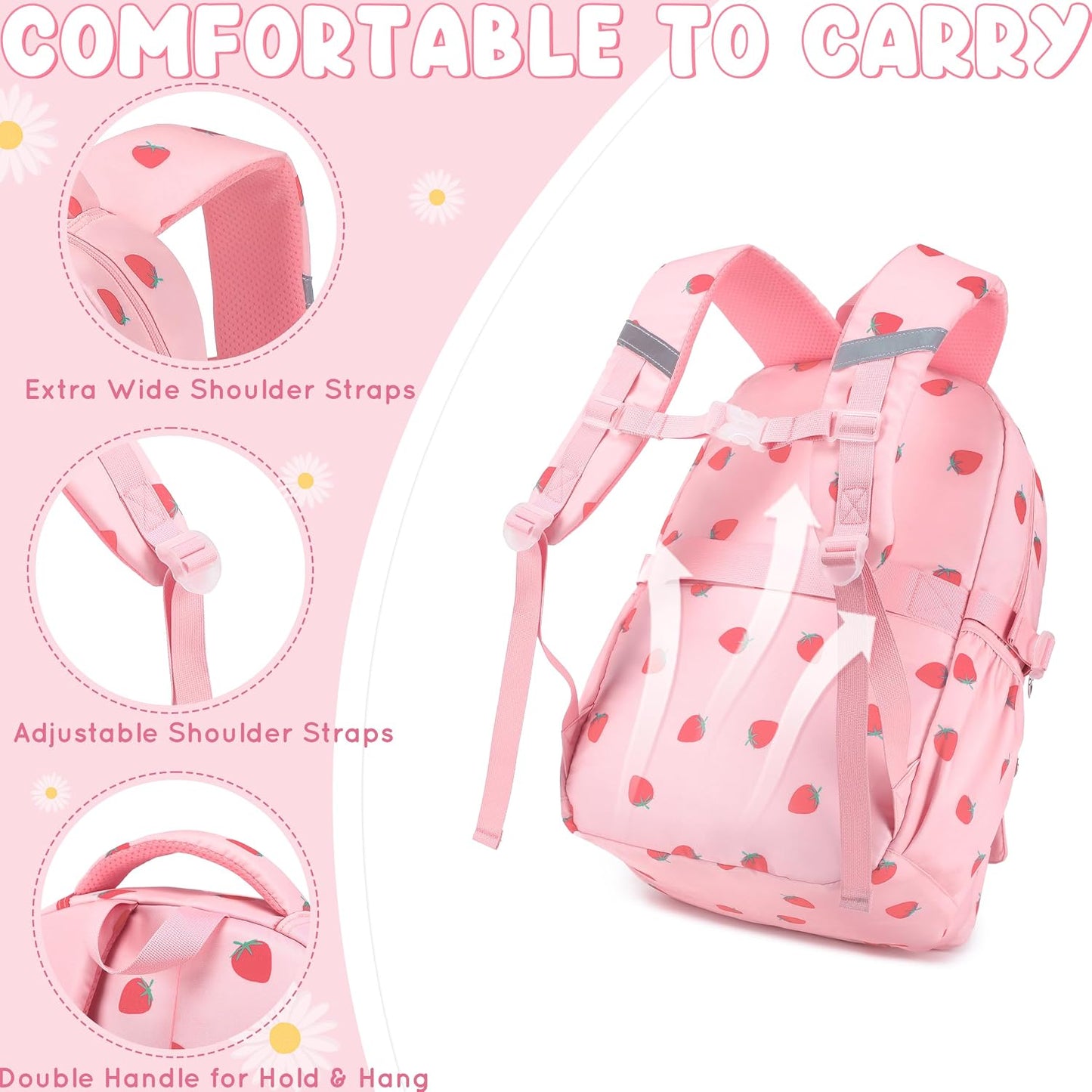 3-Piece Girls School Backpack Set with Lunch Bag & Pencil Case - product image 5