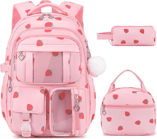 3-Piece Girls School Backpack Set with Lunch Bag & Pencil Case - product image 1