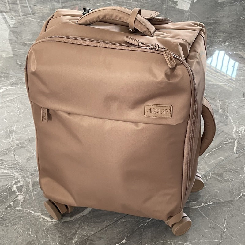 AIRWAY Lightweight Waterproof Oxford Front-Opening Spinner Luggage - Stone Gray