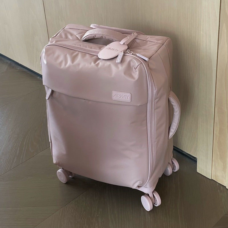 AIRWAY Lightweight Waterproof Oxford Front-Opening Spinner Luggage - Mustard Yellow