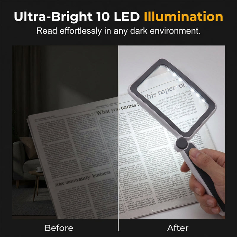🔥Folding Handheld Magnifying Glass with Light for Reading - Image 5